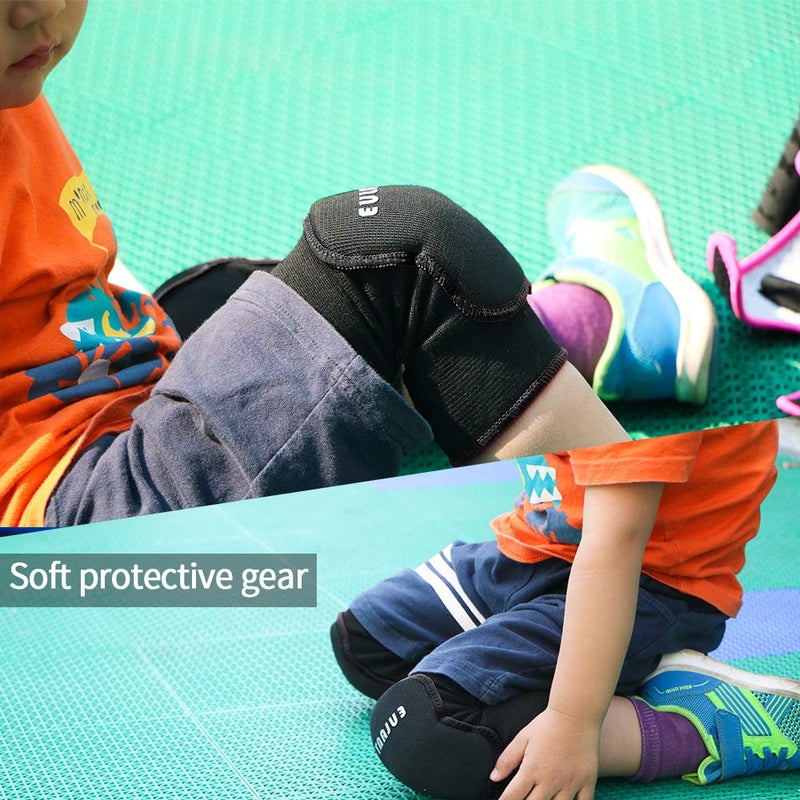 EULANT Sborter Knee Pads for Kids Junior Youth, for Biking,Volleyball,Basketball,Football,Skating,Dancing, 1 Pair,S Black - Image 3